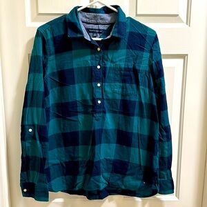 Tommy Hilfiger, Large, 3 Quarter Button Down, Lightweight Flannel